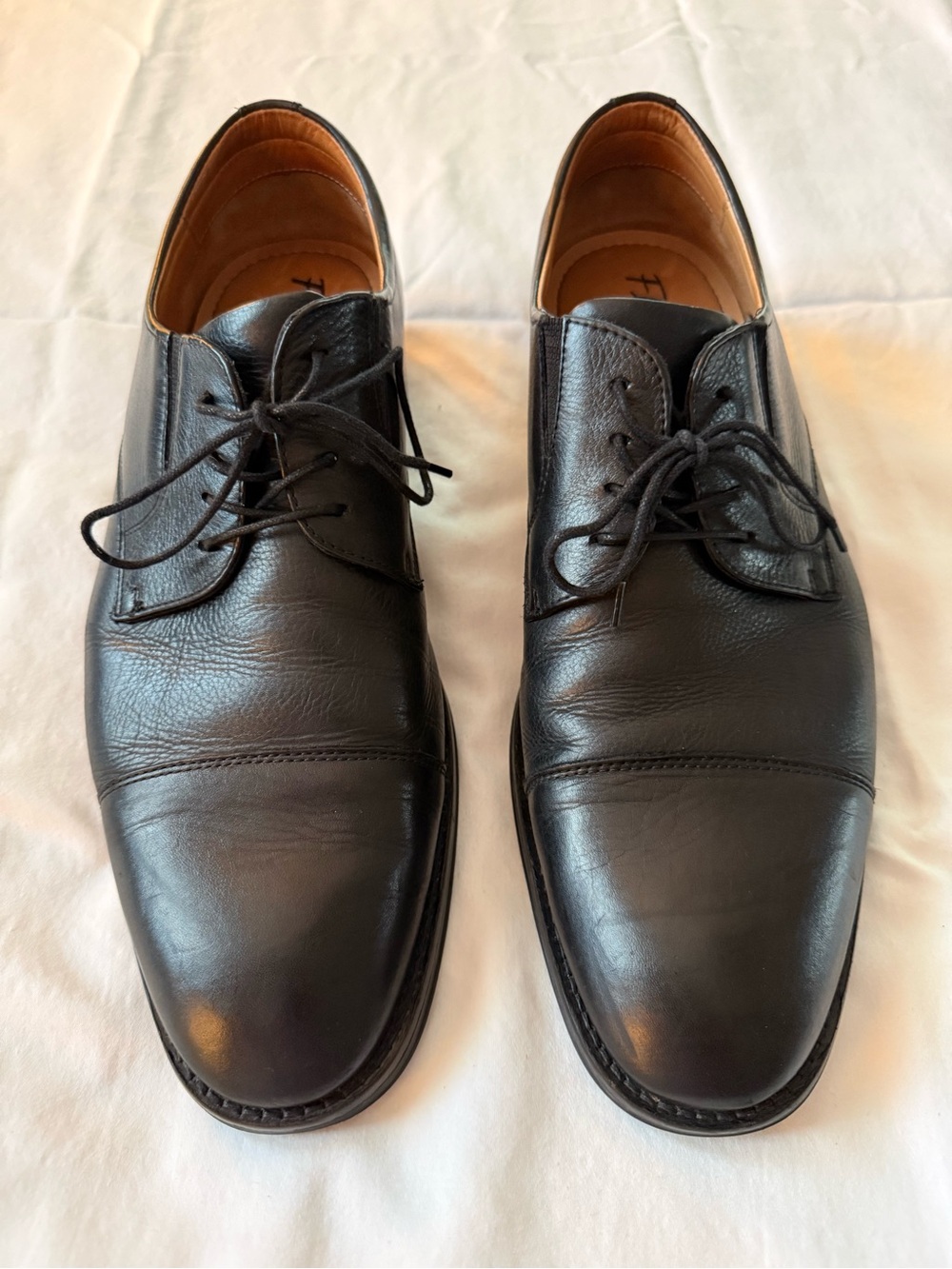 Flag Ltd. Men's Black Leather Derby Shoes - Classic Lace-Up